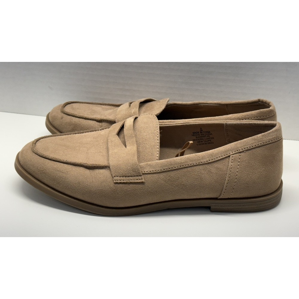 Old Navy Women's Shoe Size 9 Taupe Faux-Suede Penny Loafers EUC